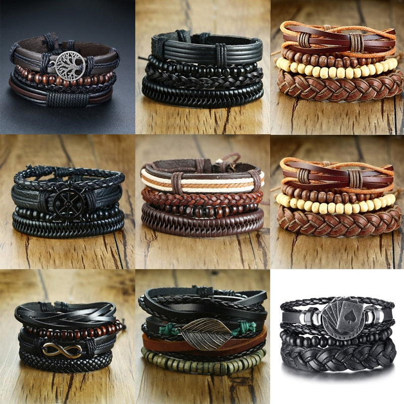 Armband Set, bestehend aus 4 verschiedenen Designs.