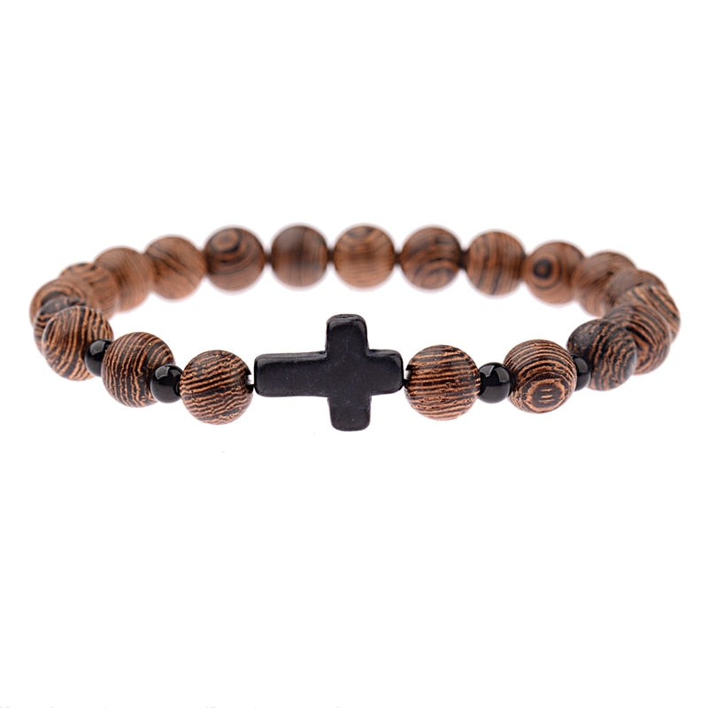 Perlen Armband für Damen und Herren mit Holzperlen