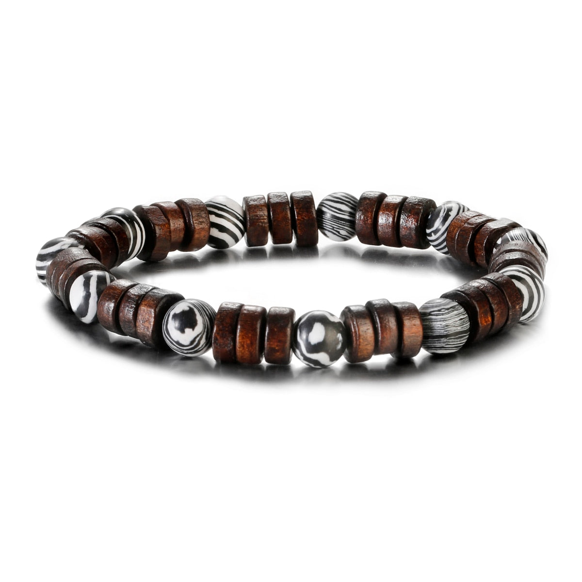 Armband für Damen und Herren mit Holzperlen.