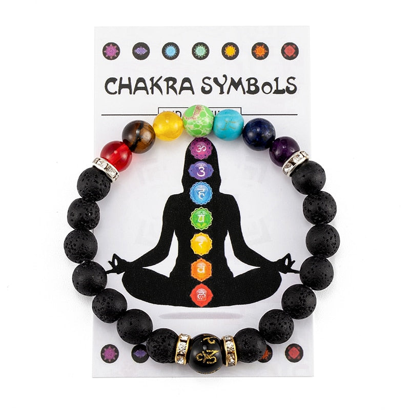 7 Chakra Armband für Damen und Herren in verschiedenen Varianten